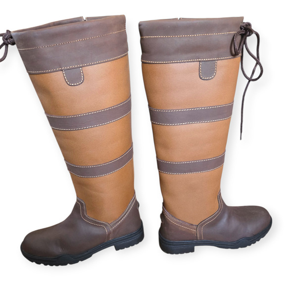 TuffRider Ladies Lexington Waterproof Brown Tall Boots Size 9 - Picture 5 of 8